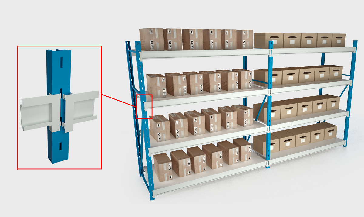 Стеллаж КМ 400 на зацепах