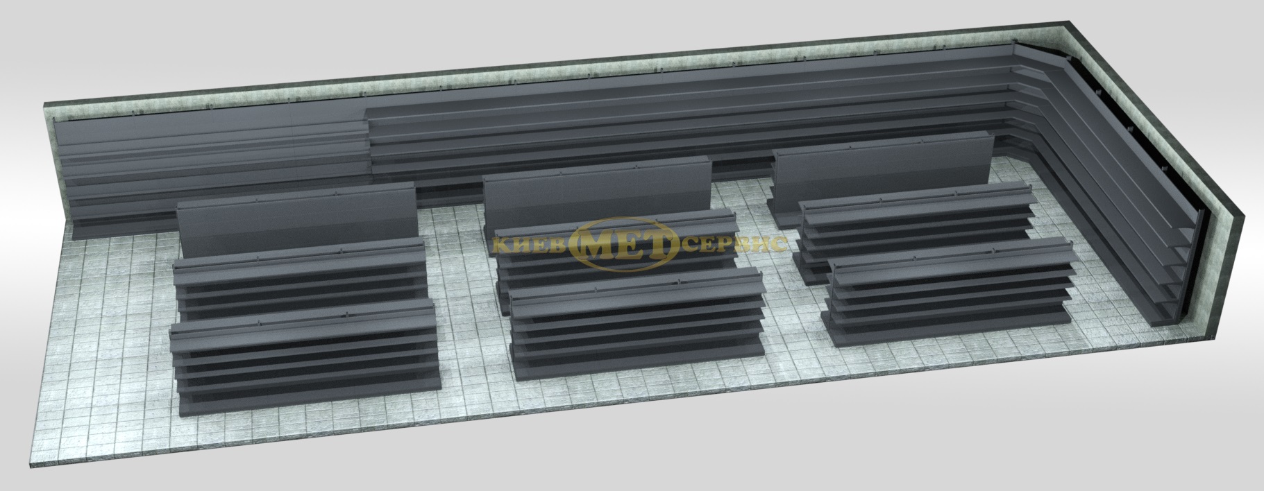 Розстановка стелажів у приміщенні