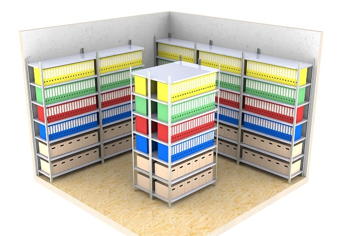Стелажі для книг (Архівні стелажі) фото №1 Поличкові стелажі КиевМетСервис