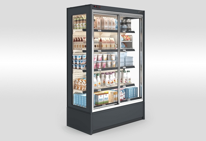 Пристенная витрина Cooljet GL с раздвижными дверьми фото №1 Холодильные горки (Регалы) КиевМетСервис