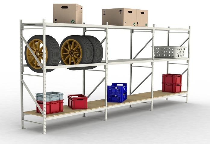 Стеллажи полочные KM 400 фото №1 Полочные стеллажи КиевМетСервис