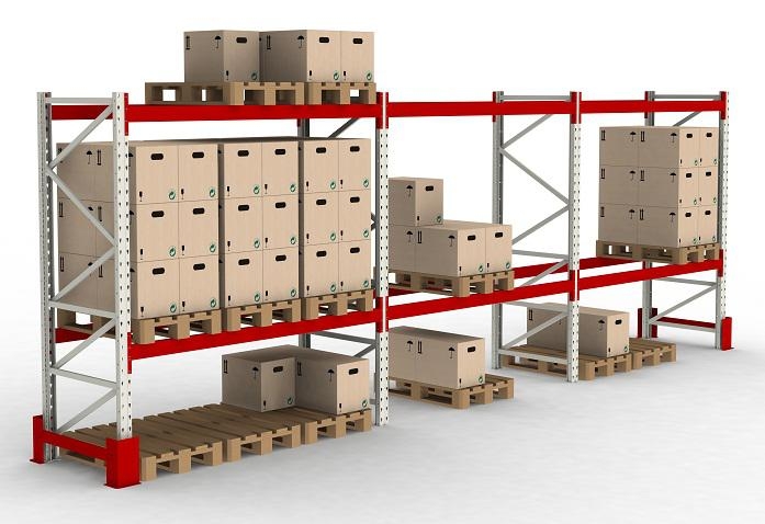 Палетні (фронтальні) стелажі фото №1 Стелажі для складу КиевМетСервис