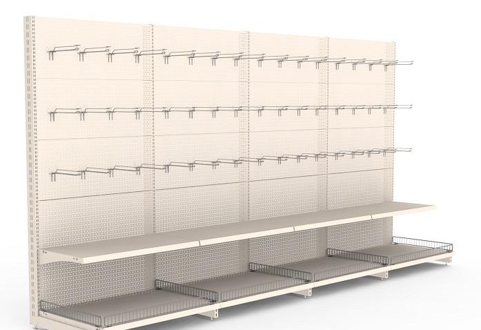 Перфорированные стеллажи фото №1 Торговые стеллажи КиевМетСервис