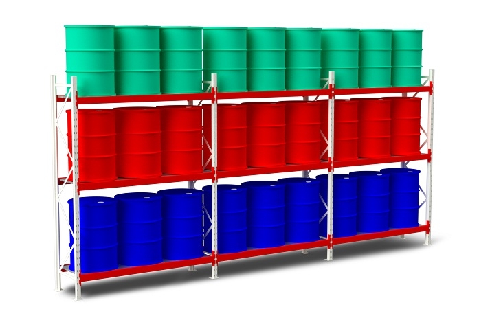 Стеллажи для бочек фото №1 Полочные стеллажи КиевМетСервис