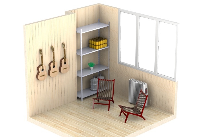 Стеллажи на балкон фото №1 Полочные стеллажи КиевМетСервис