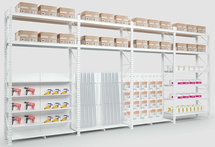 Торгово складские стеллажи фото №1 Стеллажи для склада КиевМетСервис