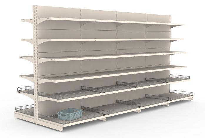 Двосторонні стелажі фото №1 Торгові стелажі КиевМетСервис