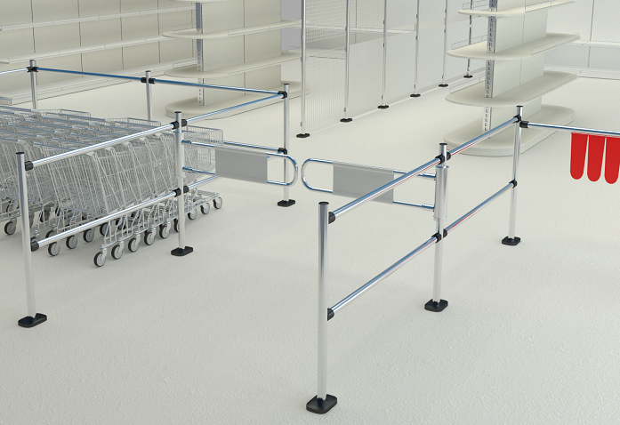 Механічні хвіртки для магазинів фото №1 Системи огорож для магазинів КиевМетСервис