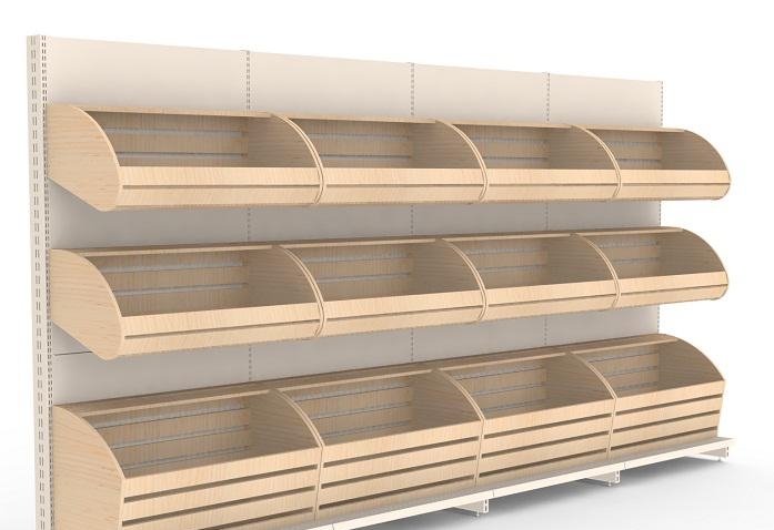 Хлебные стеллажи фото №1 Торговые стеллажи КиевМетСервис