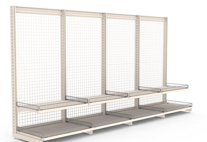 Сетчатые стеллажи фото №1 Торговые стеллажи КиевМетСервис