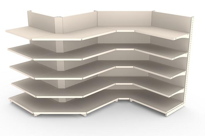 Угловые стеллажи фото №1 Торговые стеллажи КиевМетСервис