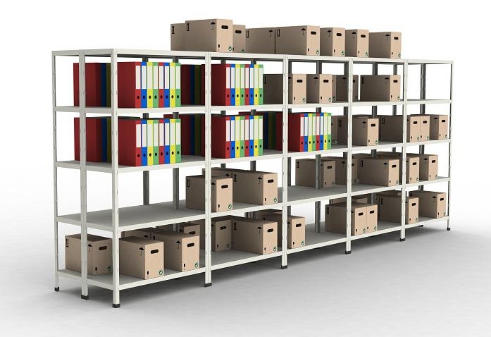 Стеллажи полочные на зацепах фото №1 Полочные стеллажи КиевМетСервис